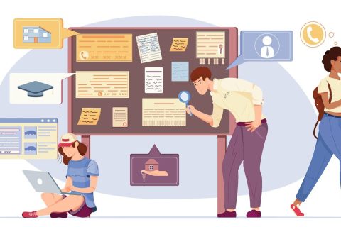 bulletin-board-concept-with-notes-symbols-flat-vector-illustration_1284-76885